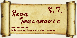 Neva Taušanović vizit kartica